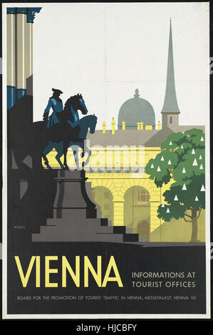 Wien - reisen Vintage Poster der 1920er Jahre der 1940er-Jahre Stockfoto