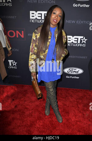 Los Angeles, Ca, USA. 23. Januar 2017. Estelle bei BET der neuen Edition Geschichte Premiere in den Paramount Studios in Los Angeles, Kalifornien am 23. Januar 2017. Bildnachweis: Koi Sojer/Snap'n U Fotos/Medien Punch/Alamy Live-Nachrichten Stockfoto