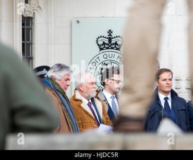 London, UK. 24. Januar 2017. Urteil des Obersten Gerichtshofs. Das Urteil des Obersten Gerichtshofs wurde heute gegeben. Bildnachweis: Jane Campbell/Alamy Live-Nachrichten Stockfoto