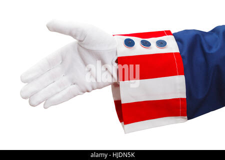 Präsident Hand zu schütteln, Isolated on White Background. Stockfoto