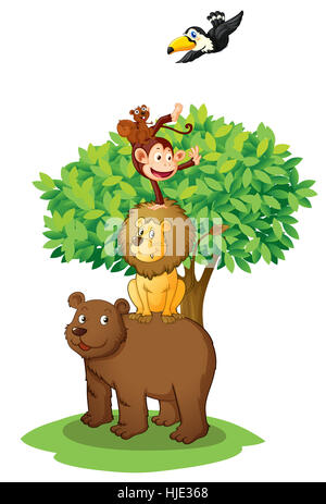 Spiel, Turnier, spielen, spielen, spielt, spielte, isoliert, Farbe, Baum, Stockfoto