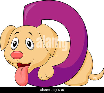 Braun, bräunlich, Brünette, Hund, Jungtier, Baby, Alphabet, Cartoon, Hinweis, Memo, Stockfoto