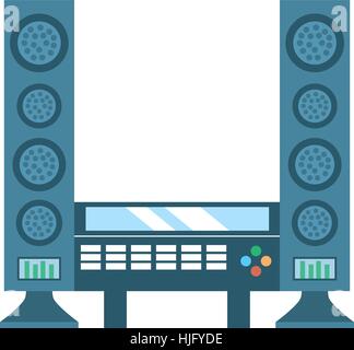 Home-Theater-Kino Musik Vektor Illustration Eps 10 Stock Vektor