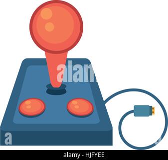 Joystick Controller Retro-Spiel Kabel Vektor Illustration Eps 10 Stock Vektor