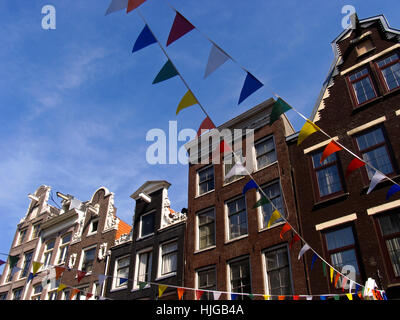 Typischen Grachtenhaus in Amsterdam, Holland, Niederlande Stockfoto