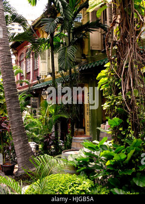 Typisches Haus, Emerald Hill, Singapur, Asien Stockfoto