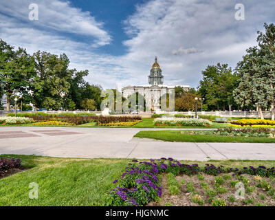 Hoher Dynamikbereich Foto von der Colorado State Capitol building in Denver, Colorado. Stockfoto