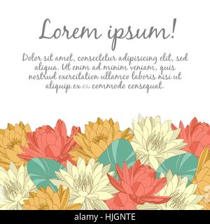 Hochzeitskarte mit floralen Elementen Stock Vektor