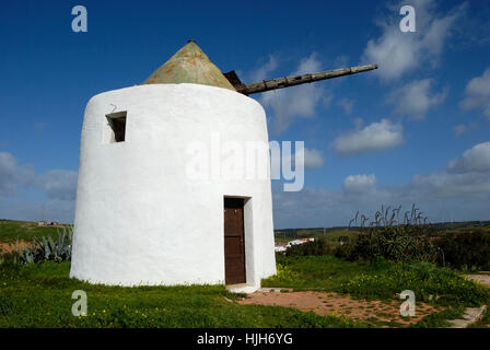 Portugal, Mühle, Mühle, Rotunde, blau, grün, Glanz, scheint, hell, lucent, Stockfoto