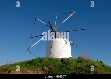 Portugal, Mühle, Mühle, Rotunde, blau, Glanz, glänzt, helles, lucent, Licht, Stockfoto