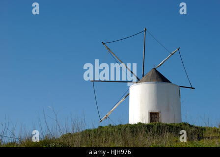 Portugal, Mühle, Mühle, Rotunde, blau, Glanz, glänzt, helles, lucent, Licht, Stockfoto