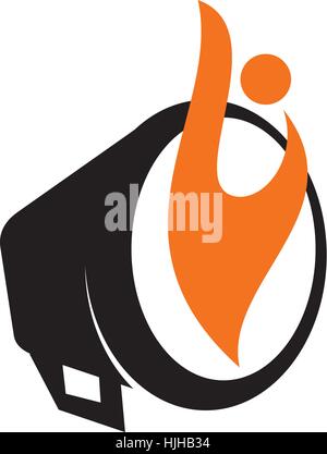 Freiheit der Stimme Stock Vektor