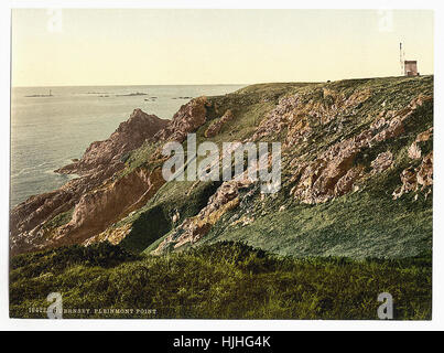 Guernsey, Pleinmont Punkt, Kanalinseln - Photochrom XIXth Jahrhundert Stockfoto