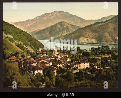 Pieve di Ledro, Gardasee, Italien - Photochrom XIXth Jahrhundert Stockfoto