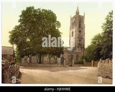 Die Kirche, Cheddar, England - Photochrom XIXth Jahrhundert Stockfoto