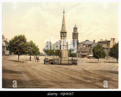 Das Kreuz und Pferd Messe, Banbury, England - Photochrom XIXth Jahrhundert Stockfoto