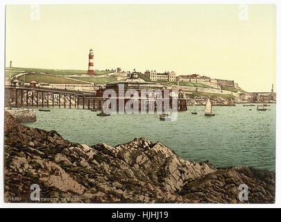 Die Hacke von Rusty Anchor, Plymouth, England - Photochrom XIXth Jahrhundert Stockfoto