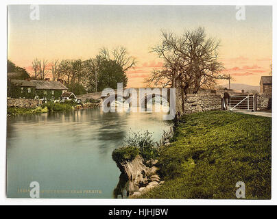 Ullswater, Eamont Brücke, in der Nähe von Penrith, Lake District, England - Photochrom XIXth Jahrhundert Stockfoto