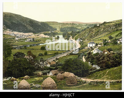 Vale von Avoca. County Wicklow, Irland - Photochrom XIXth Jahrhundert Stockfoto