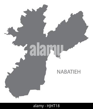 Nabatieh Libanon Karte in grau Stock Vektor