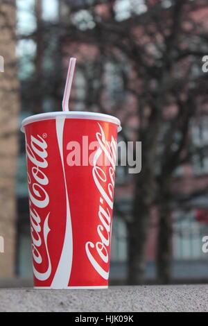 Coca Cola Cup links in Oslo Stockfoto