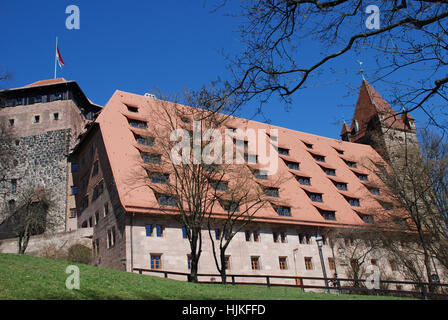 Ort, Stadt, Altstadt, Bayern, sightseeing, Nürnberg, Jugendherberge, Schloss, Stockfoto