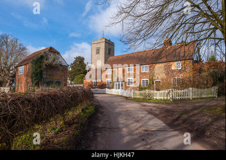 St Peter & St. Paul Kirche in dem kleinen Weiler Trottiscliffe, West Malling ME19 Stockfoto