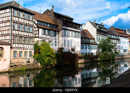 Fachwerkhäusern in Straßburg, Frankreich Stockfoto