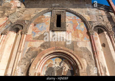 Fresken von Tigran Honents Kirche in Ani ist eine zerstörten mittelalterlichen armenischen Stadt jetzt in der türkischen Provinz Kars und neben der geschlossenen Grenze Stockfoto