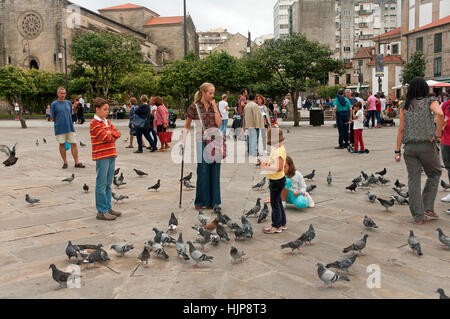 Plaza de Orense, Pontevedra, Region Galicien, Spanien, Europa Stockfoto