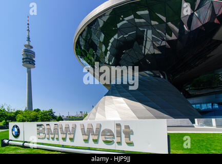 München, München: BMW Welt (Welt) Ausstellung, Oberbayern, Oberbayern, Bayern, Bayern, Deutschland Stockfoto