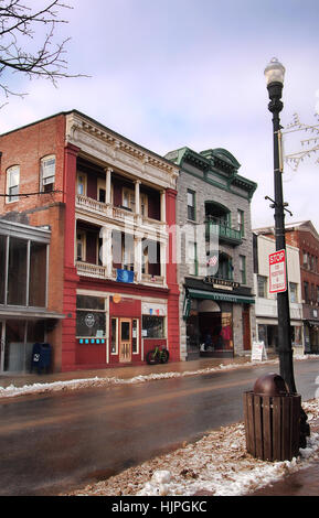 Saranac Lake, New York, USA. 19. Januar 2017. Das schöne kleine Dorf von Saranac Lake, New York City in den Adirondack State Park im winter Stockfoto