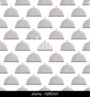 Restaurant Cloche Muster nahtlos schwarz für jedes design Stock Vektor