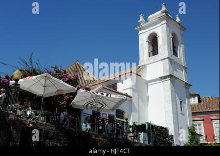 Bar Terraco de Santa Luzia, Igreja de Santa Luzia, Miradouro Portas Do Sol, Alfama, Lissabon, Lissabon, Portugal Stockfoto