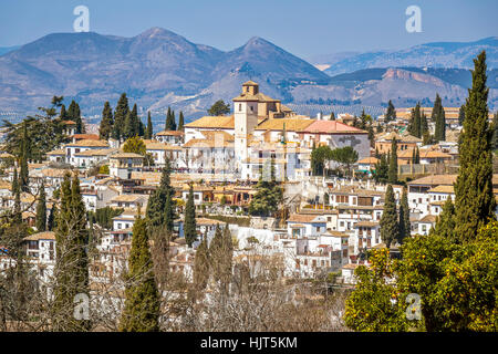 Albaycin Häuser In der alten Stadt Granada Andalusien Spanien Stockfoto