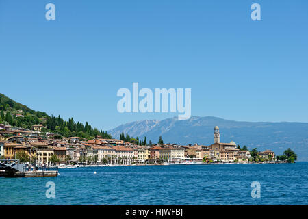 Stadtbild, Salo am Gardasee, Lombardei, Italien Stockfoto