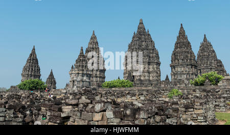 Prambanan Hindu-Tempel, Stupas, Daerah Istimewa Yogyakarta, Java, Indonesien Stockfoto