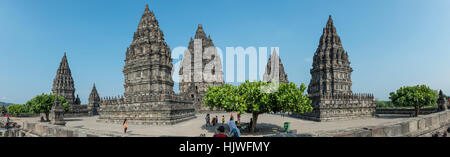 Prambanan Hindu-Tempel, Stupas, Daerah Istimewa Yogyakarta, Java, Indonesien Stockfoto