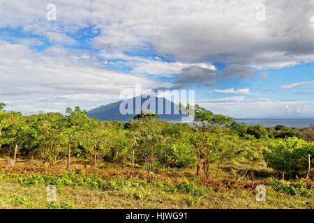 Lateinamerika, Lava, Nicaragua, Vulcan, Vulkan, Insel, Insel, blau, Blatt, Stockfoto