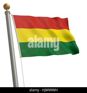 Flagge Bolivien Stockfoto