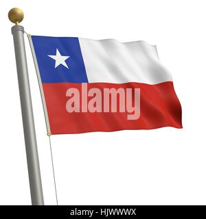 Flagge von Chile Stockfoto