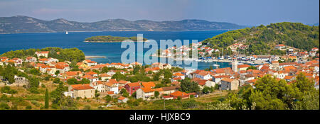 Insel Veli Iz Panoramablick, Dalmatien, Kroatien Stockfoto