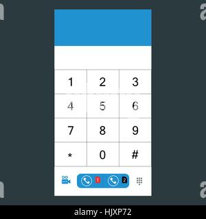 Smartphone-Applikation. Die Tastatur für festgelegte Nummer Stock Vektor