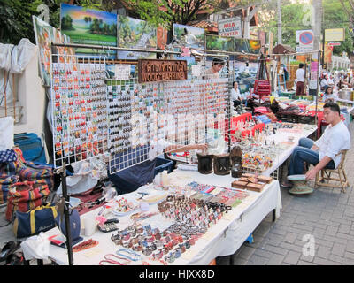 Fuß Sonntagabend Straßenmarkt, Chiang Mai, Thailand Stockfoto