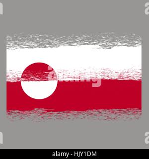 Flagge Grönlands Stock Vektor