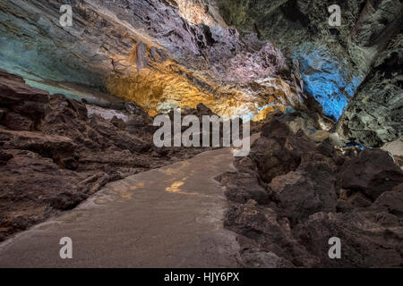 Cueva de Los Verdes, Haria, Lanzarote, Kanarische Inseln, Spanien Stockfoto