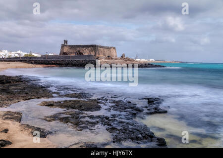 Castillo de San Gabriel, Arrecife, Lanzarote, Kanarische Inseln, Spanien Stockfoto