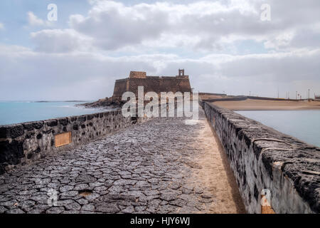 Castillo de San Gabriel, Arrecife, Lanzarote, Kanarische Inseln, Spanien Stockfoto