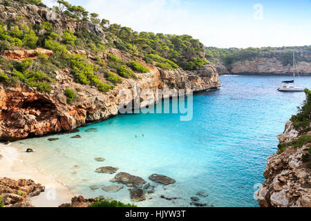 Cala des Moro Beach, Mallorca Stockfoto