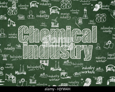 Industrie-Konzept: chemische Industrie auf Schule-Brett-Hintergrund Stockfoto
